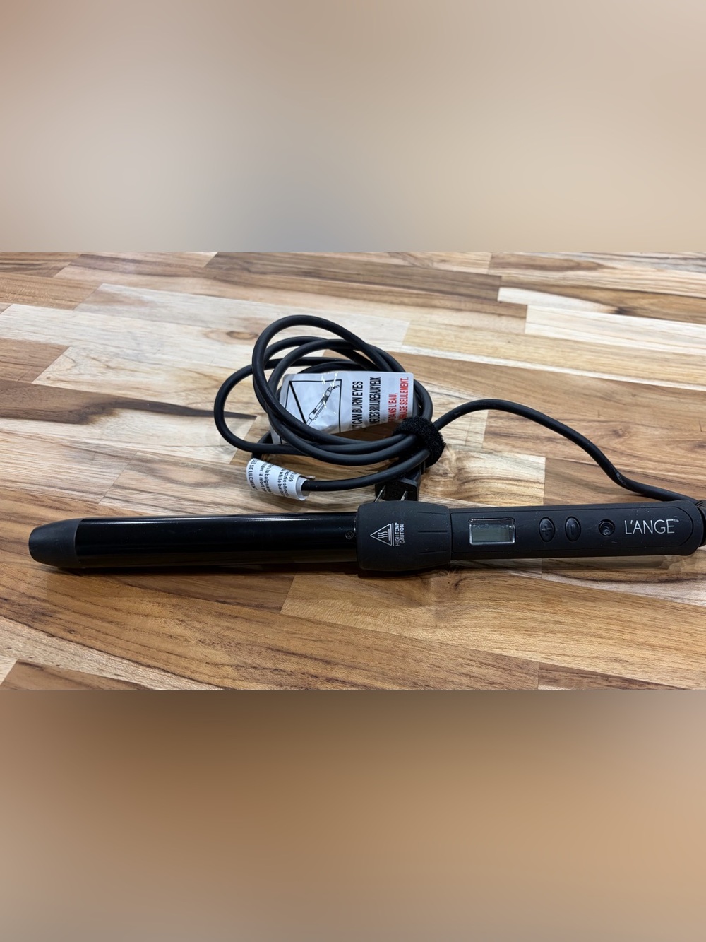 L'ANGE Black Curling Styling Tool with Certification Label, 1.25”,Style HT212